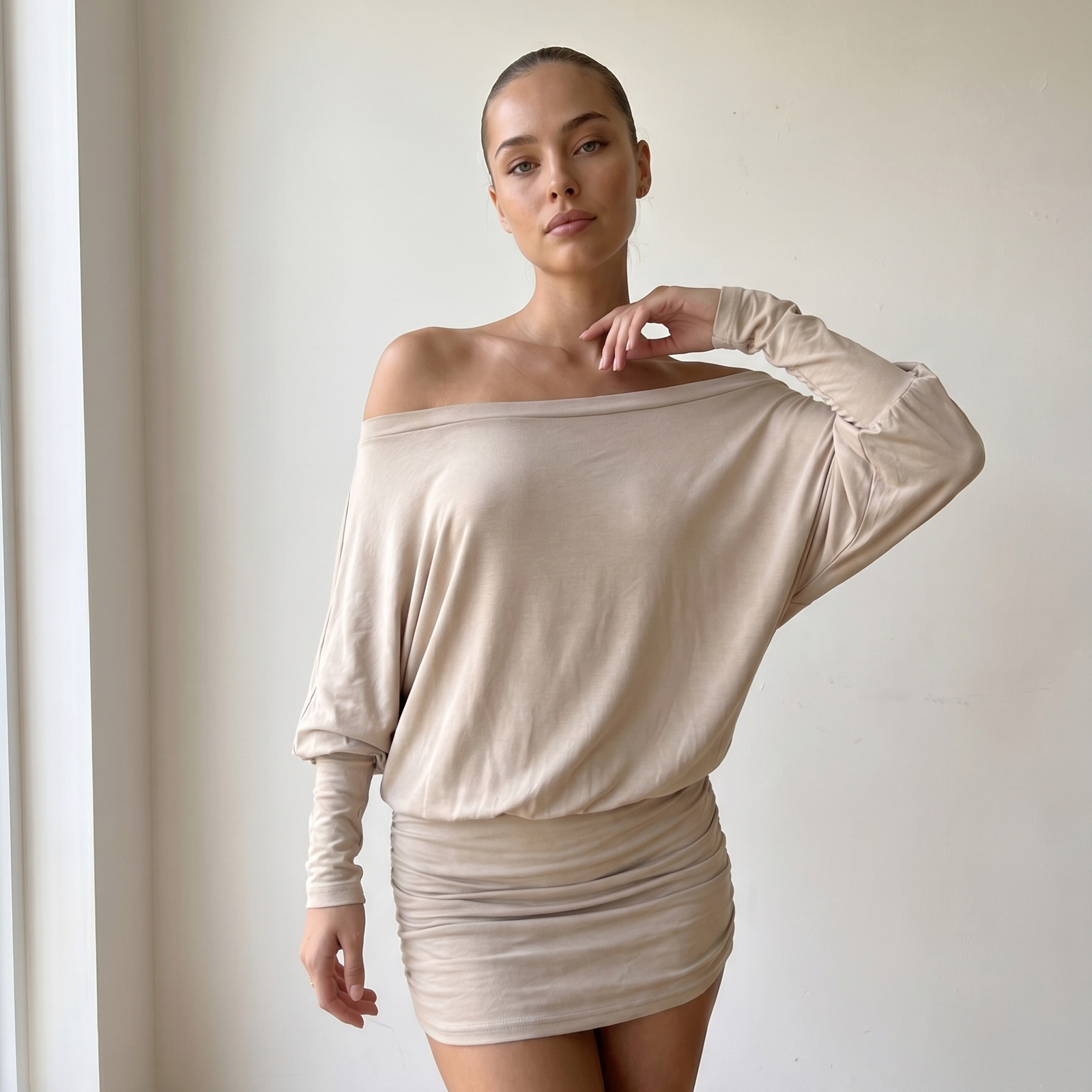 The Soleil Off-Shoulder — Sand